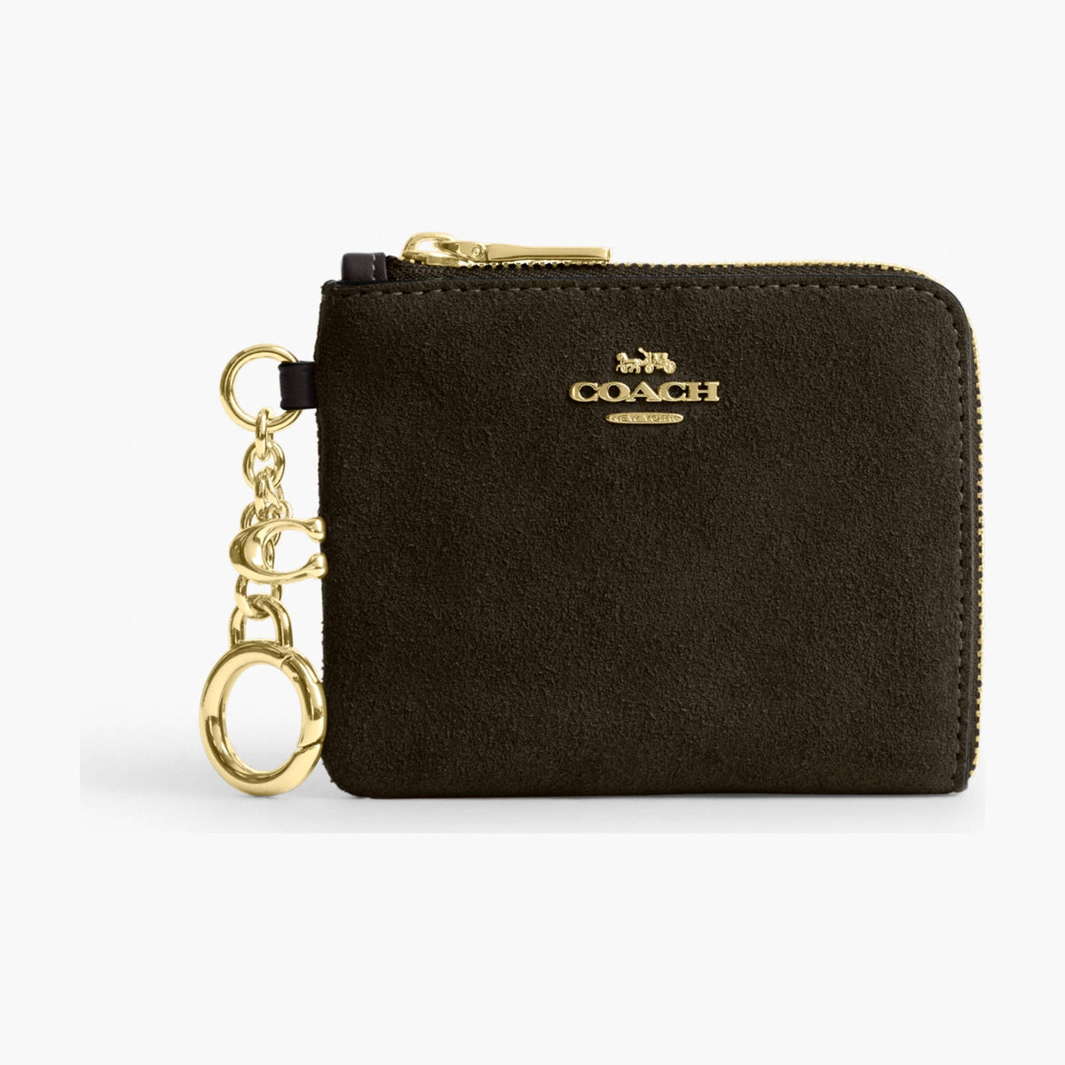 Coach Small Corner Zip Wallet - Gold/Ebony