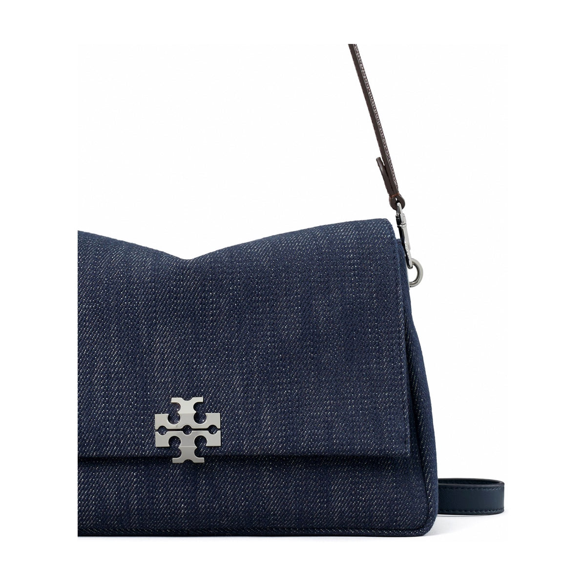 Tory Burch Charlie Denim Shoulder Bag - Midnight