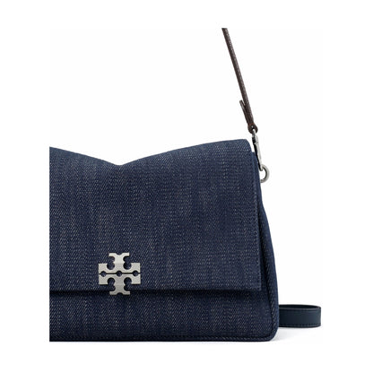 Tory Burch Charlie Denim Shoulder Bag - Midnight