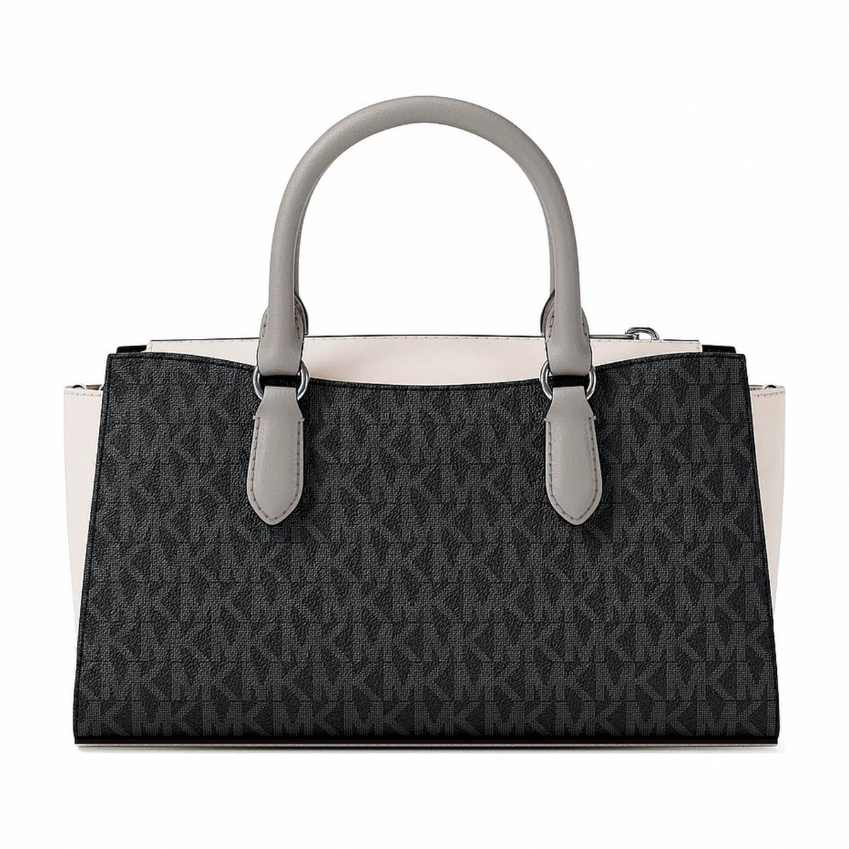 Michael Kors Arden Small Color-Block Signature Logo Messenger Bag - BLACK COMBO