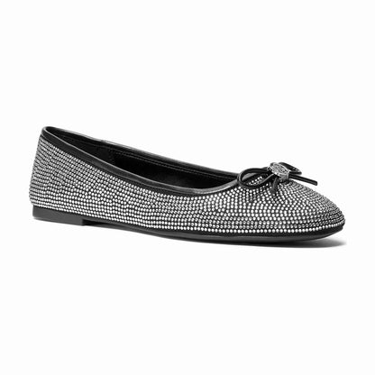 Michael Kors Savannah Embellished Ballet Flat - BLACK