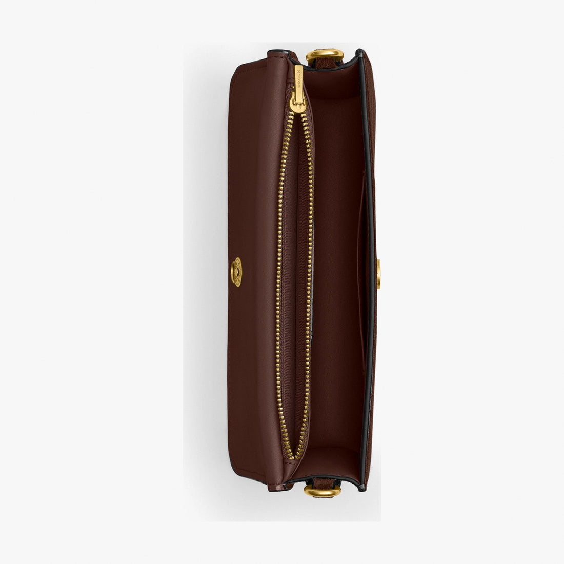 Coach New York Elora Top Handle Crossbody Bag - Brass/Dark Chocolate