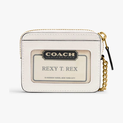 Coach Essential Chain Card Case - Brass/Chalk