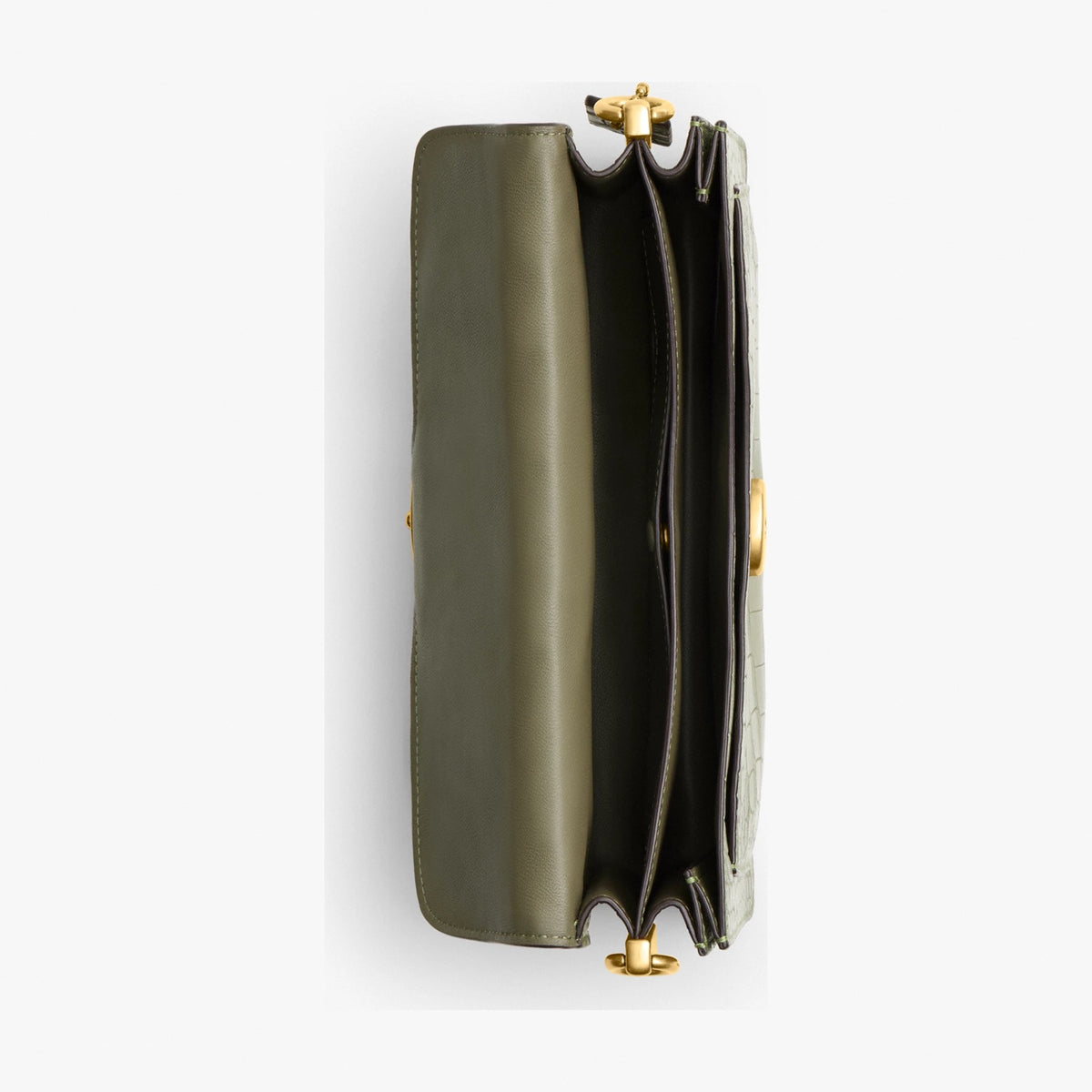 Coach Tabby Shoulder Bag 26 In Alligator - Brass/Moss