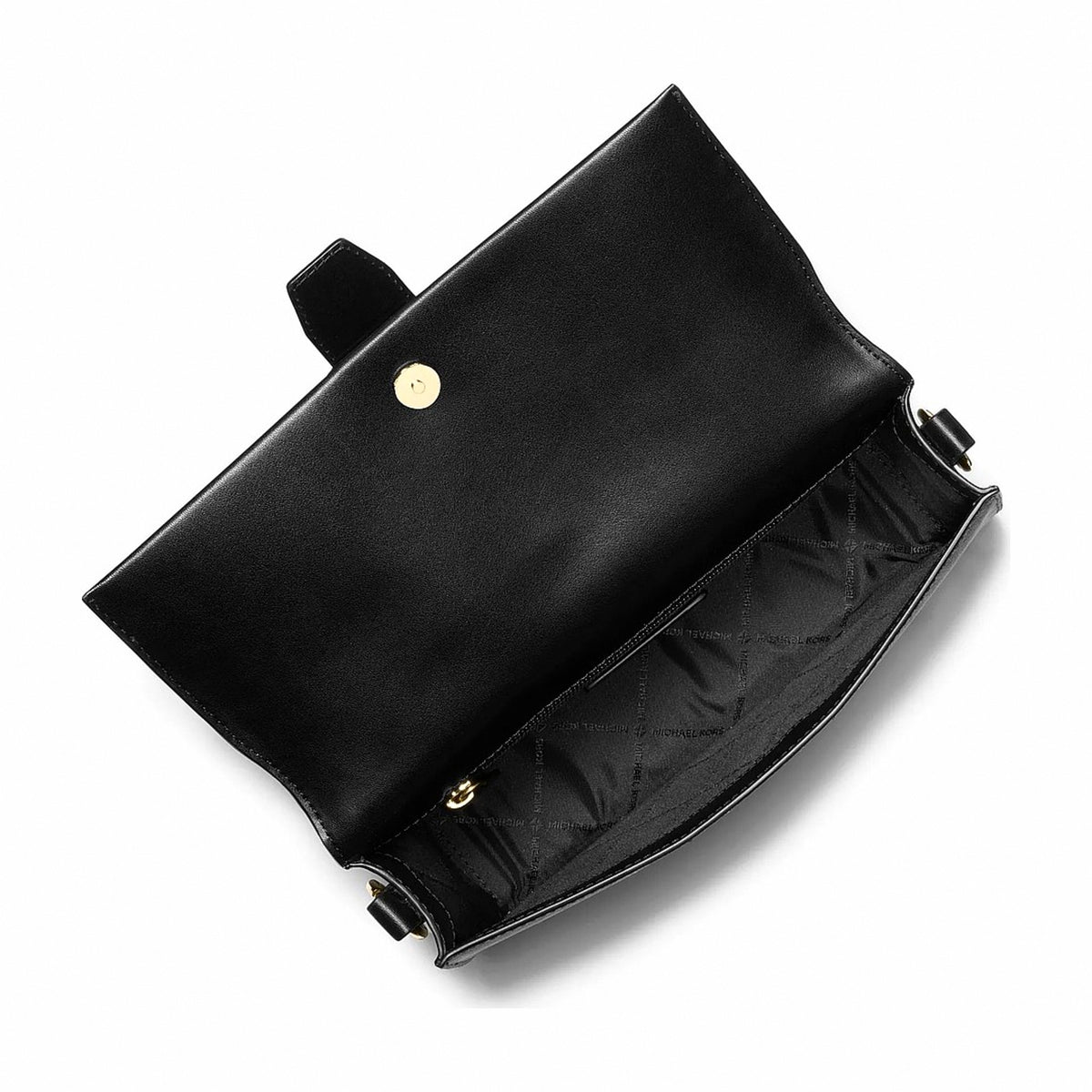 Michael Kors Greenwich Medium Saffiano Leather Shoulder Bag - BLACK