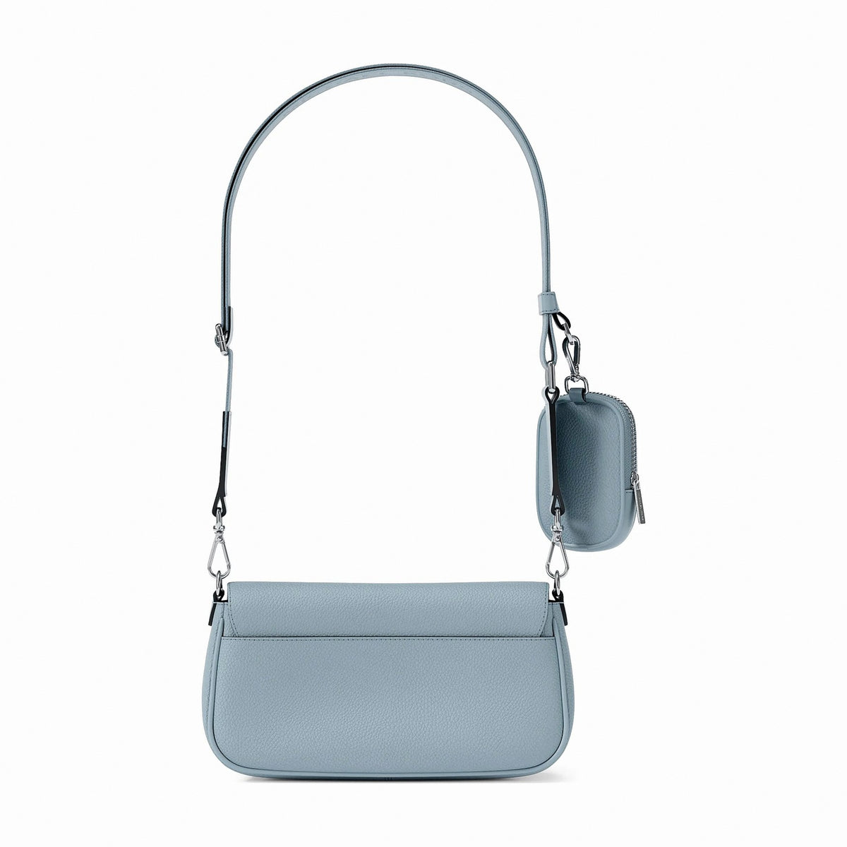 Michael Kors Jet Set Travel Small Pebbled Leather Crossbody Bag With Pouch - PALE OCEAN