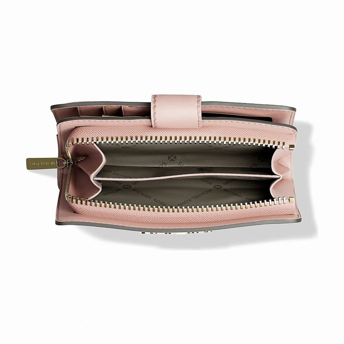 Michael Kors Jet Set Medium Signature Logo Bi-Fold Wallet - POWDER BLUSH