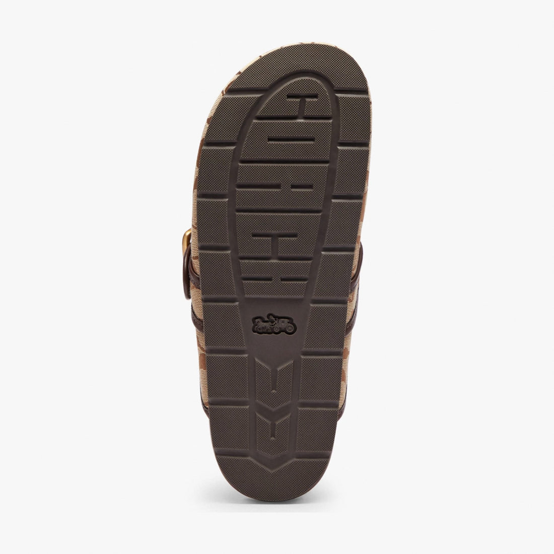 Coach Archival Buckle Clog With Signature Sateen Jacquard - Khaki/Maple