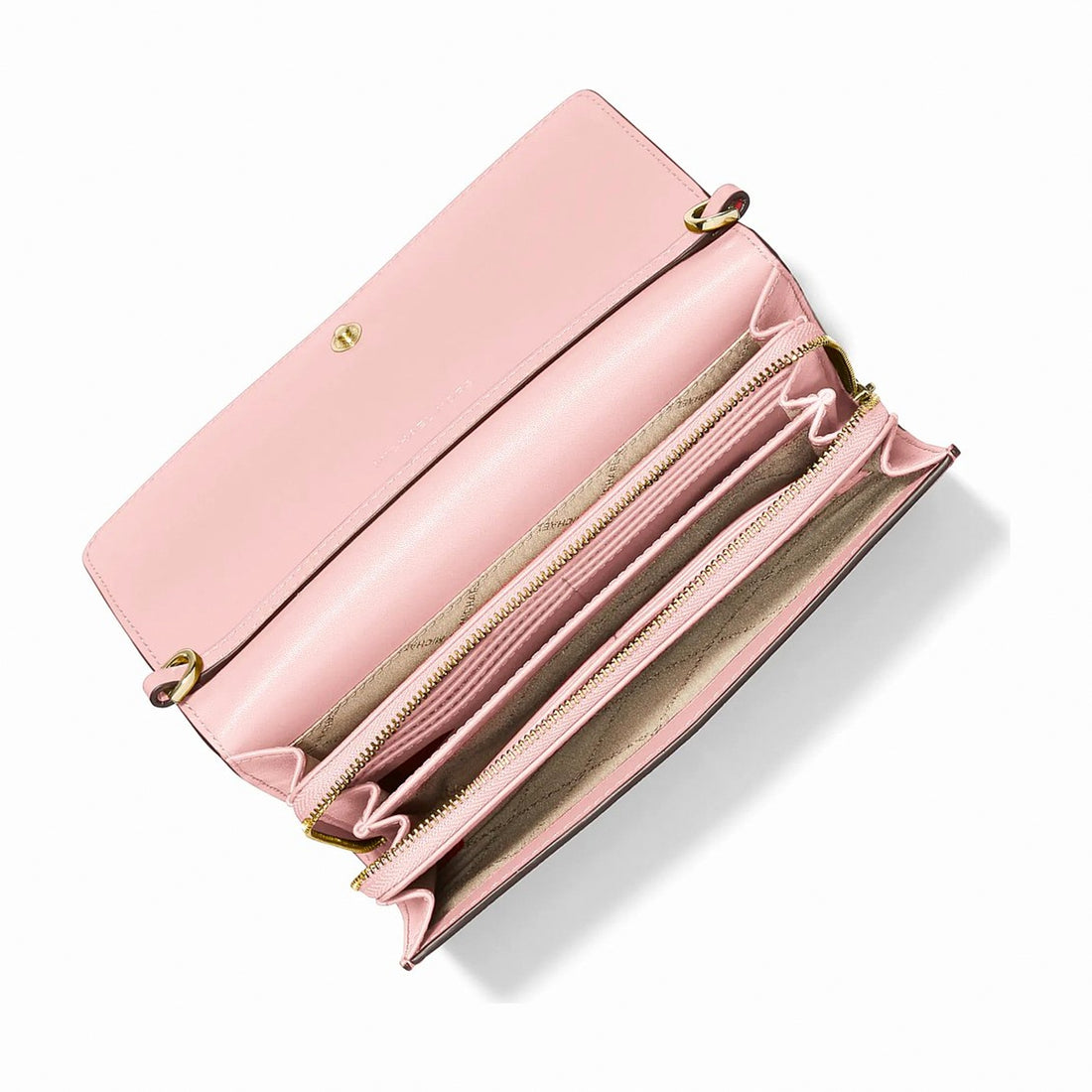 Michael Kors Jet Set Large Leather Crossbody Bag - POWDER BLUSH