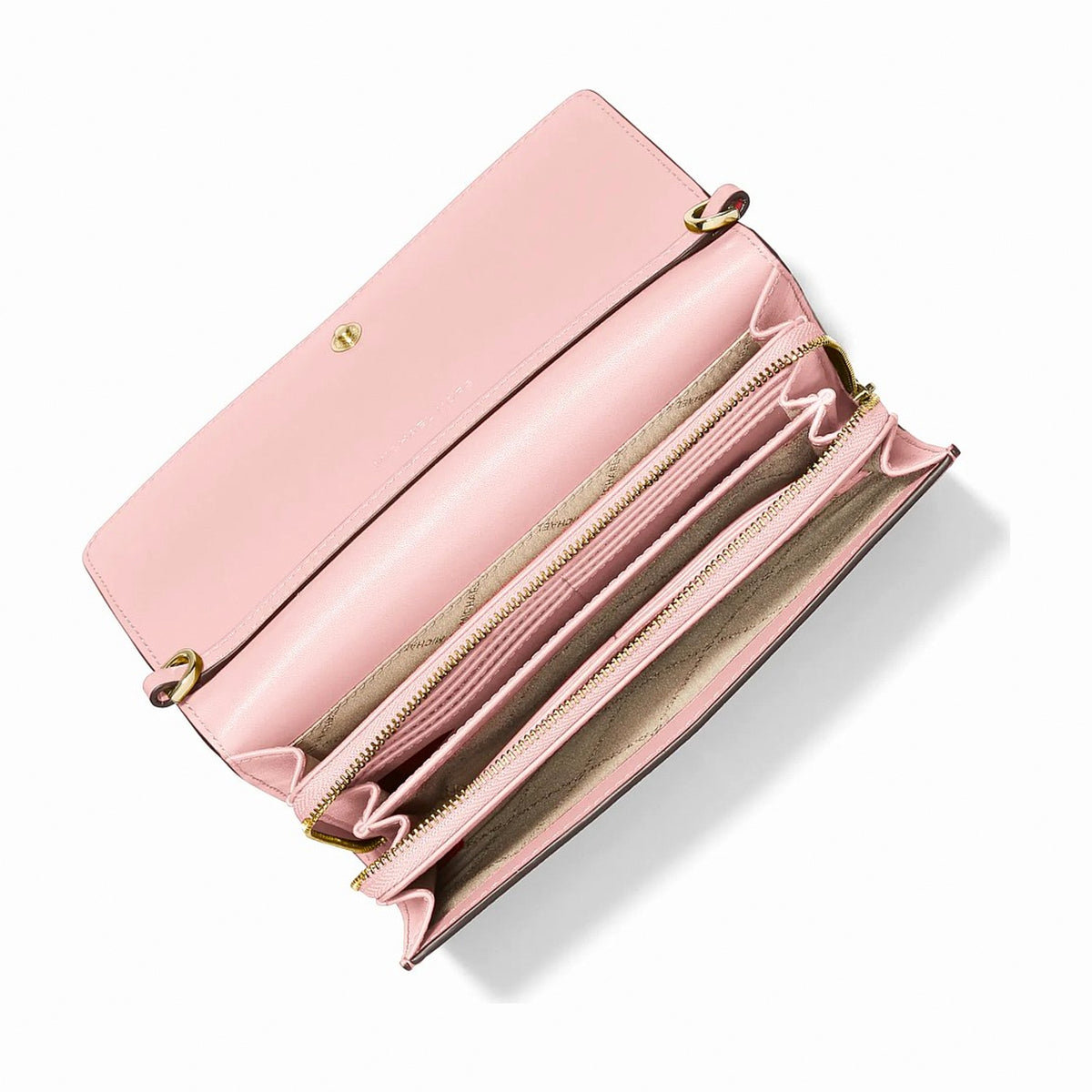 Michael Kors Jet Set Large Leather Crossbody Bag - POWDER BLUSH