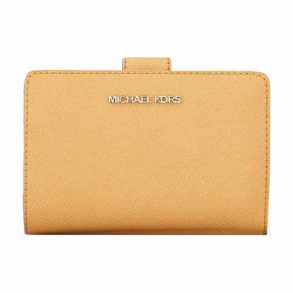 Michael Kors Medium Crossgrain Leather Wallet - HONEYWHEAT
