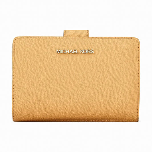 Michael Kors Medium Crossgrain Leather Wallet - HONEYWHEAT
