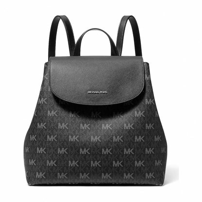 Michael Kors Maya Medium Signature Logo Backpack - BLACK