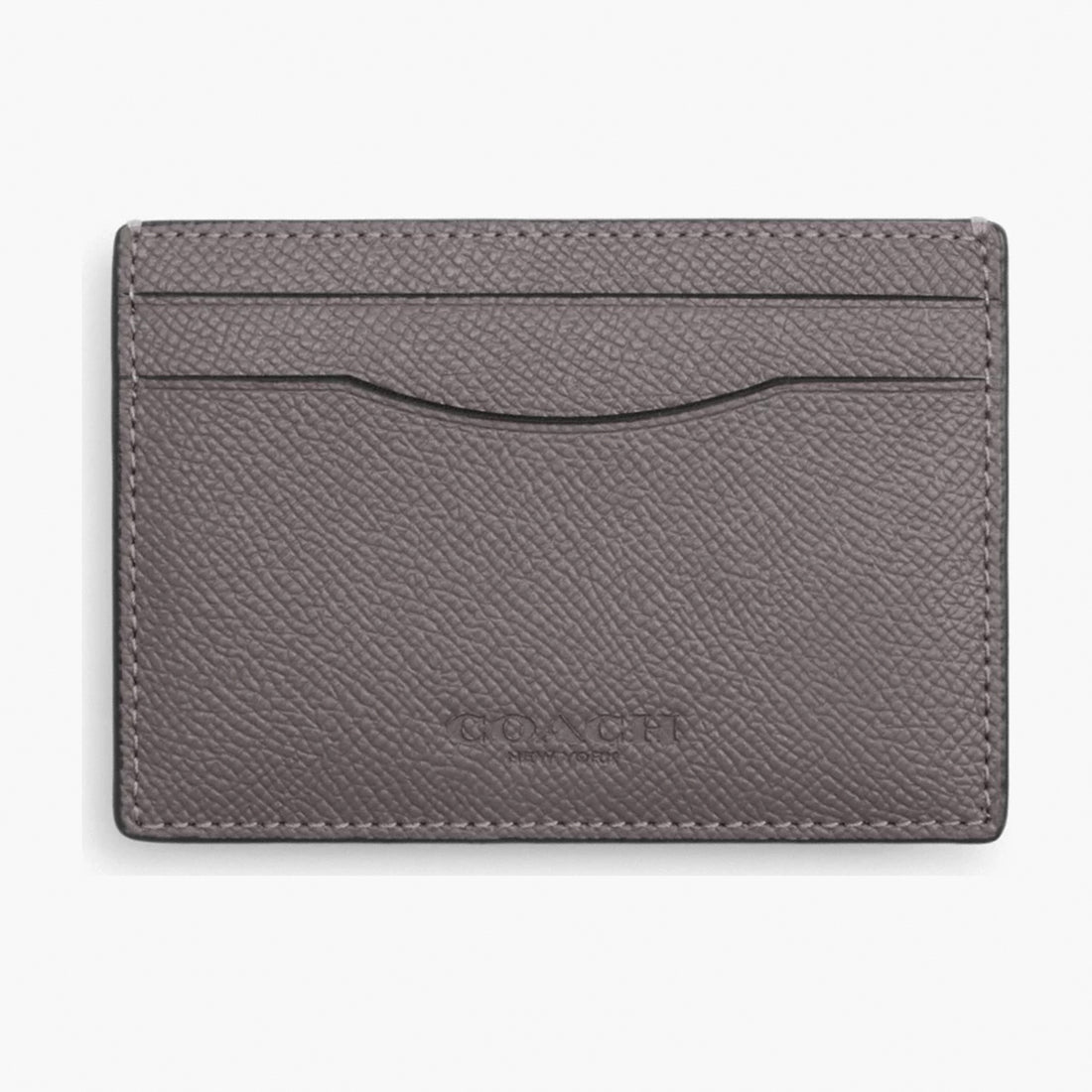 Coach Card Case With Money Clip - Silver/Graphite