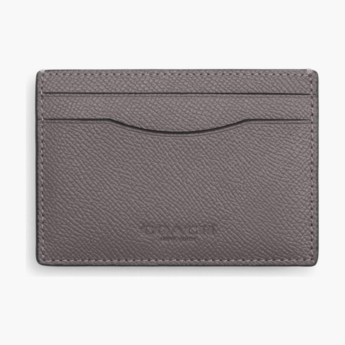 Coach Card Case With Money Clip - Silver/Graphite