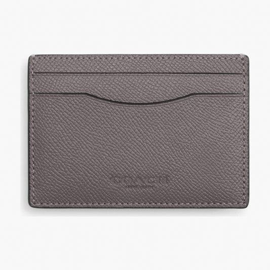 Coach Card Case With Money Clip - Silver/Graphite