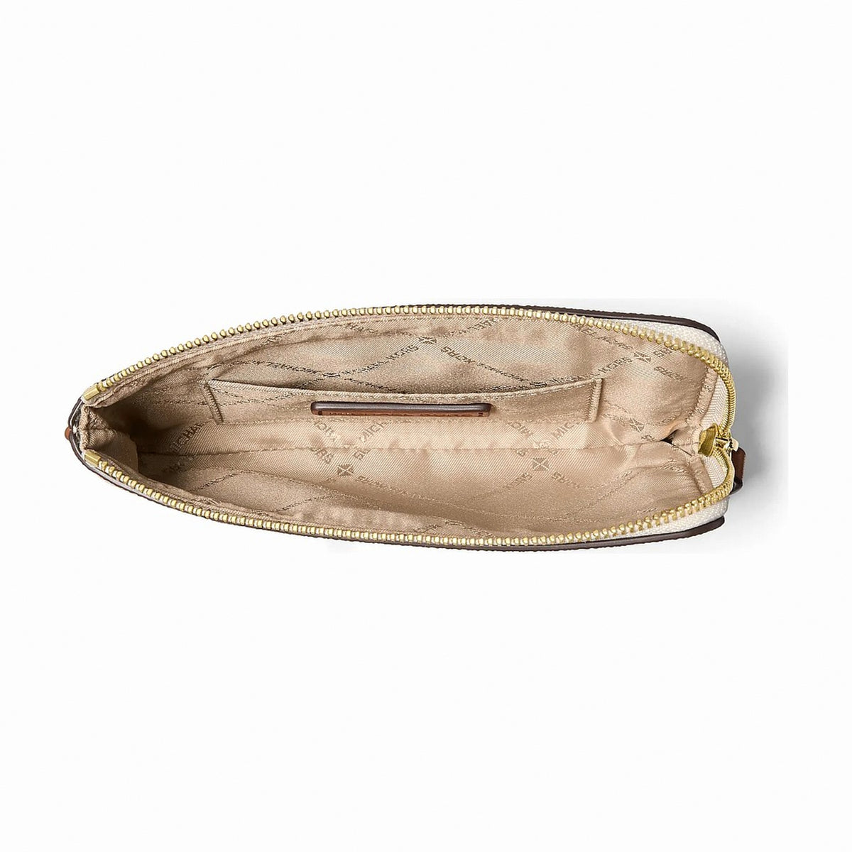 Michael Kors Jet Set Travel Small Signature Logo Wristlet - VANILLA