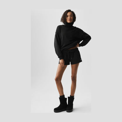 Alo Yoga Hazy Mock Neck Pullover - Black