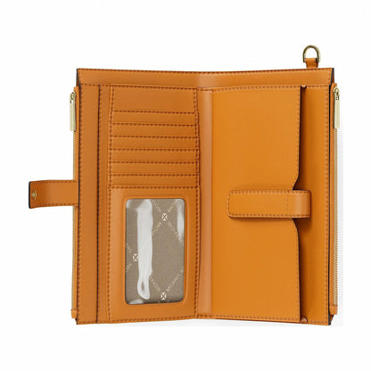 Michael Kors Jet Set Large Signature Logo Wristlet - RADIANT ORANGE