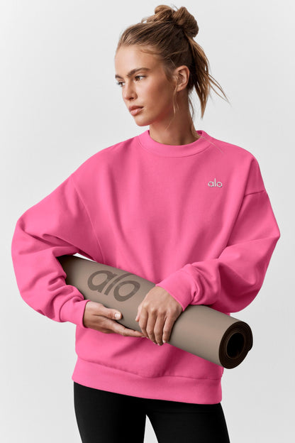 Alo Yoga Accolade Crew Neck Pullover - Paradise Pink