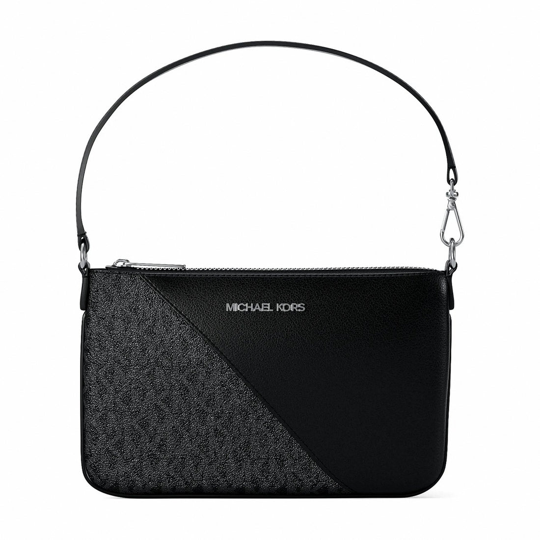 Michael Kors Jet Set Travel Small Signature Logo and Smooth Wristlet - BLACK