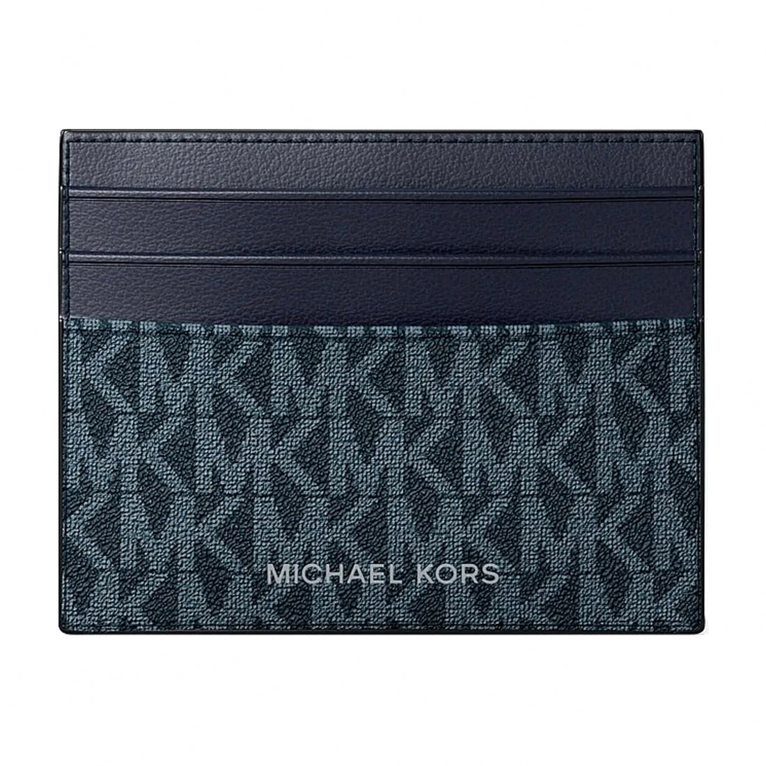 Michael Kors Cooper Signature Logo Card Case - ADMRL/PLBLUE