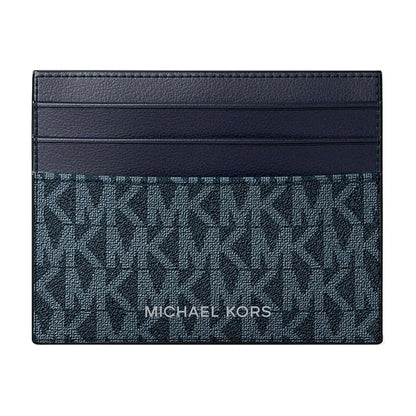 Michael Kors Cooper Signature Logo Card Case - ADMRL/PLBLUE