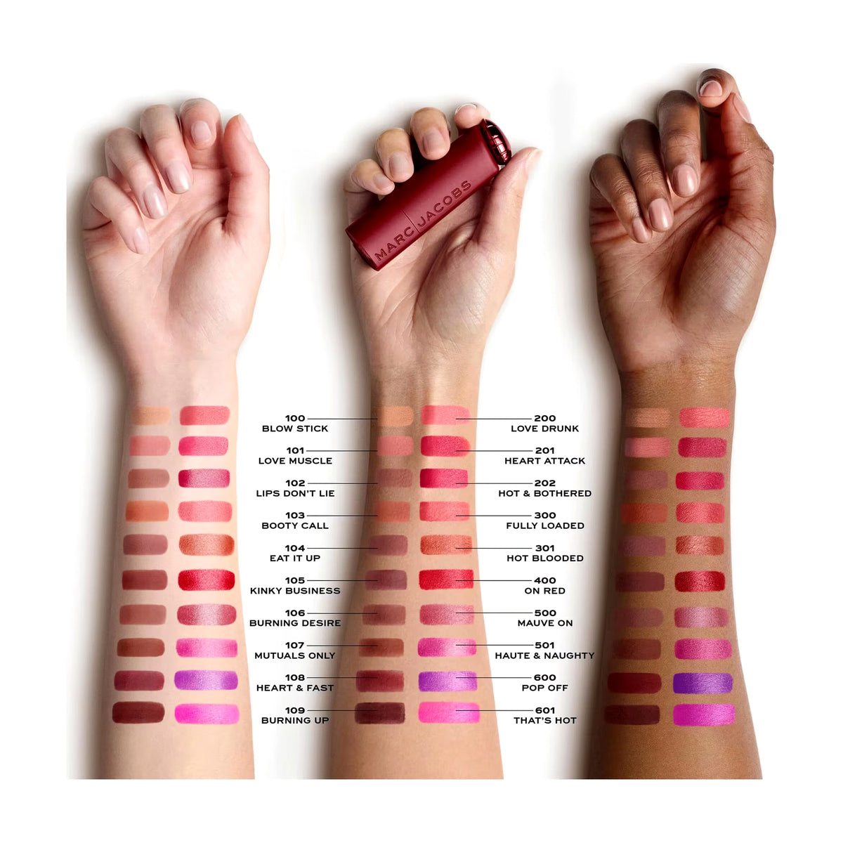Marc Jacobs Heart On Lipstick - THAT'S HOT - INTENSE POP PINK