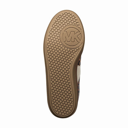 Michael Kors Sammy Leopard Print Calf Hair Sneaker - DK CAMEL MLT