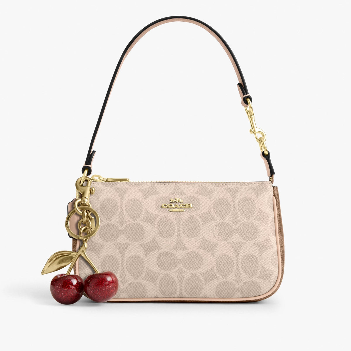 Coach Nolita 19 In Blocked Signature Canvas - Gold/Sand/Tan