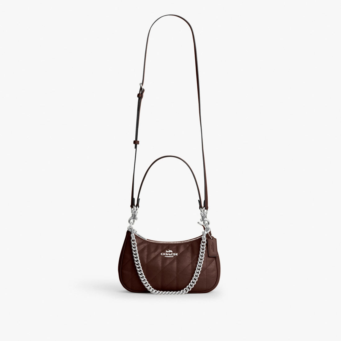 Coach Teri Shoulder Bag With Quilting - Silver/Maple