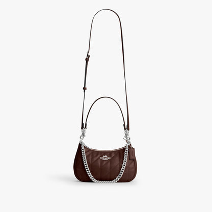 Coach Teri Shoulder Bag With Quilting - Silver/Maple