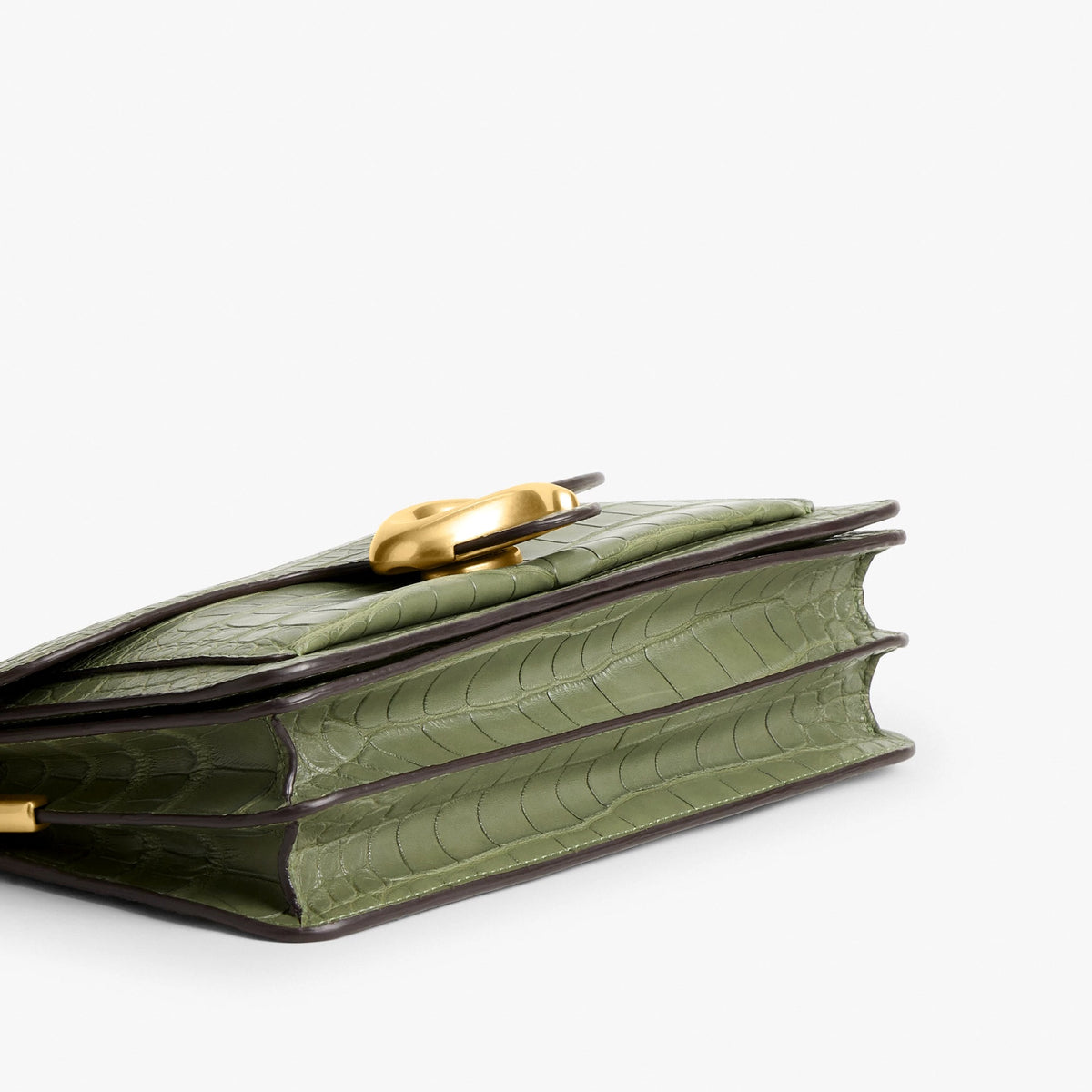 Coach Tabby Shoulder Bag 26 In Alligator - Brass/Moss