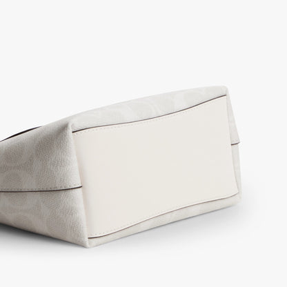 Coach City Mini Tote Bag In Signature Canvas - Gold/White/Chalk