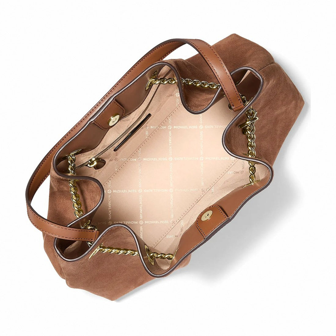Michael Kors Mina Large Shoulder Bag - LUGGAGE