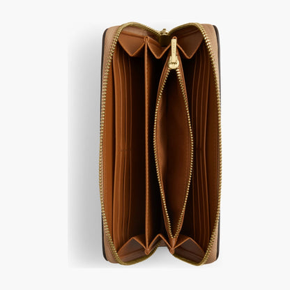 Coach Long Zip Around Wallet - Gold/Sandy Beige