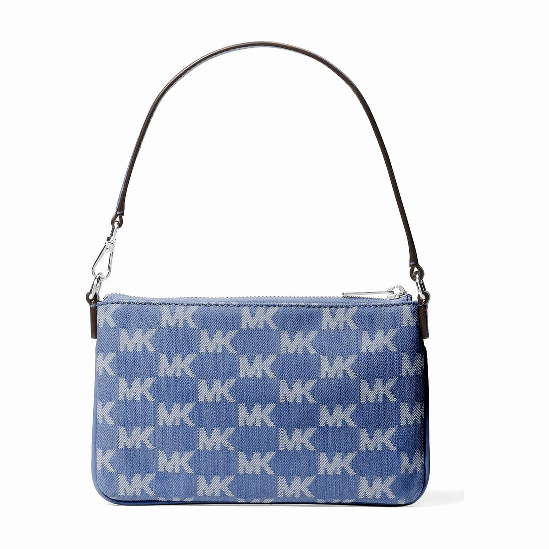 Michael Kors Jet Set Travel Small Logo Jacquard Denim Wristlet - DENIM