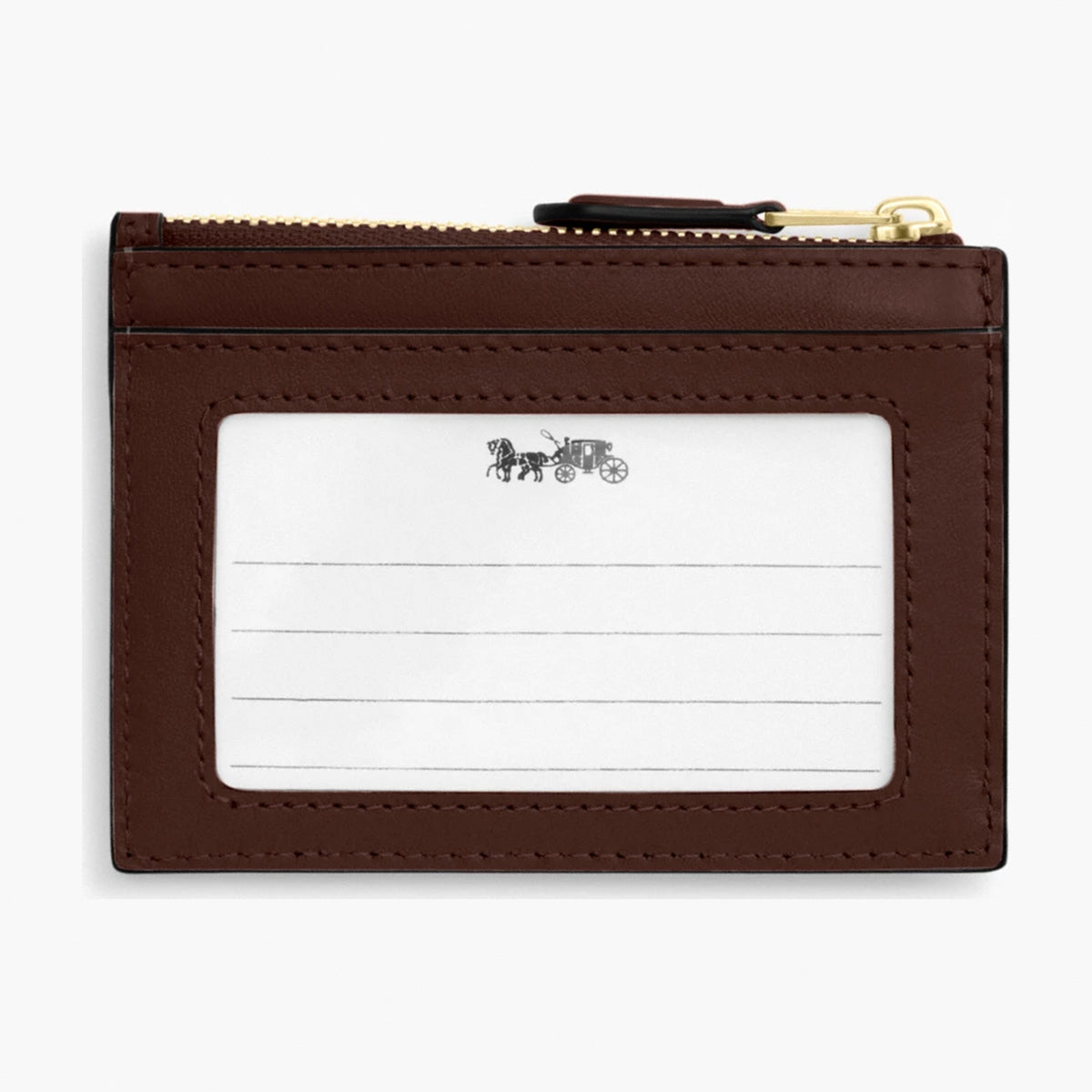 Coach Mini Skinny Id Case With Quilting - Gold/Maple