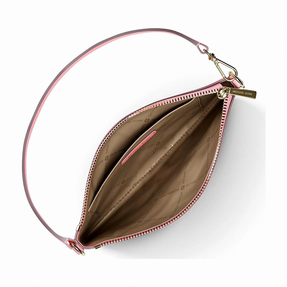 Michael Kors Jet Set Small Signature Logo Convertible Wristlet - CARNATION