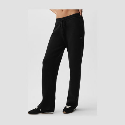Alo Yoga Scholar Straight Leg Sweatpant - Black