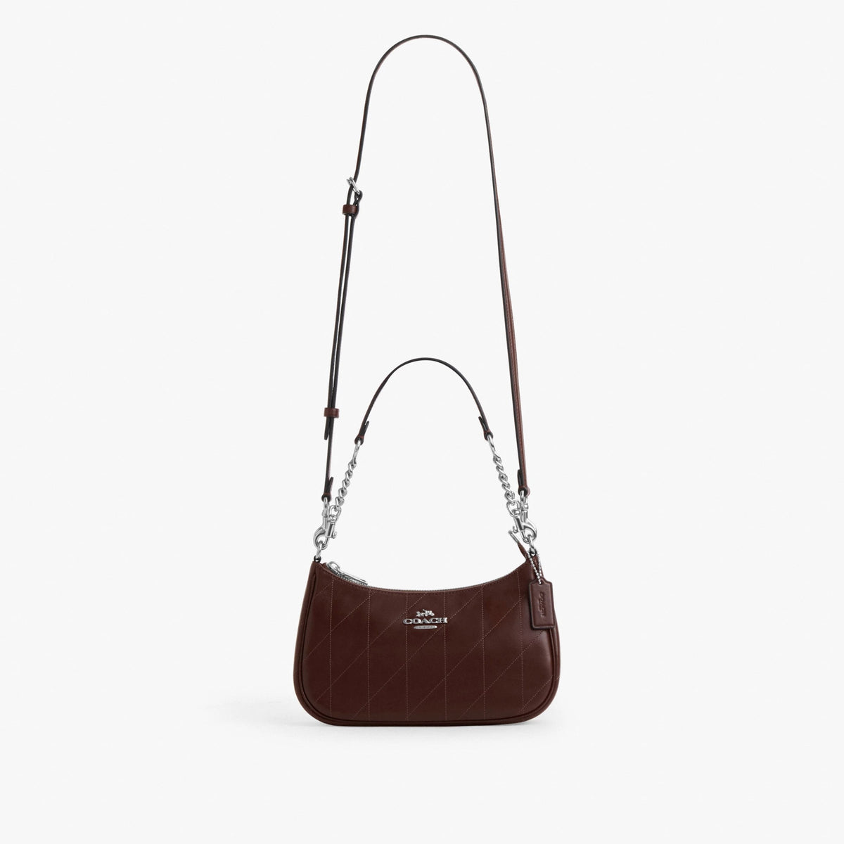 Coach Teri Shoulder Bag With Quilting - Silver/Maple