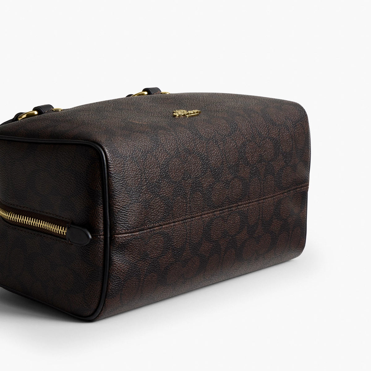 Coach Sydney Shoulder Bag In Signature Canvas - Gold/Walnut/Black