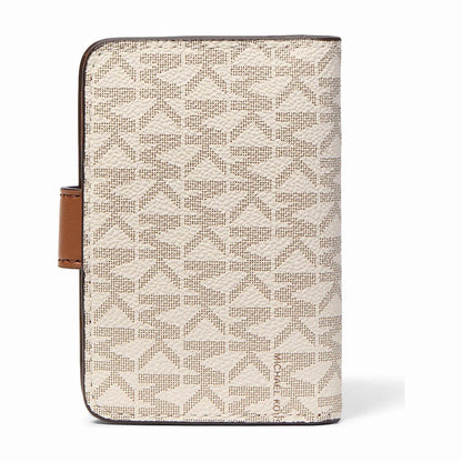 Michael Kors Jet Set Travel Small Signature Logo Billfold Wallet - VANILLA