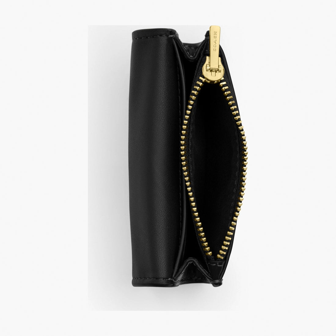 Coach Flap Card Case - Gold/Black