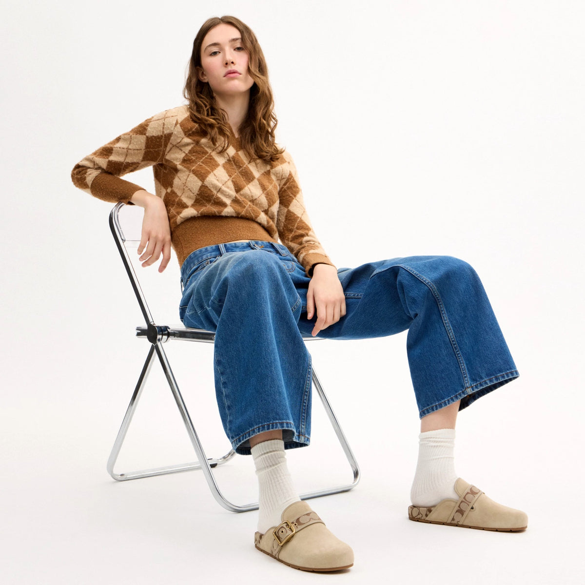 Coach Archival Buckle Clog With Signature Jacquard - Oat