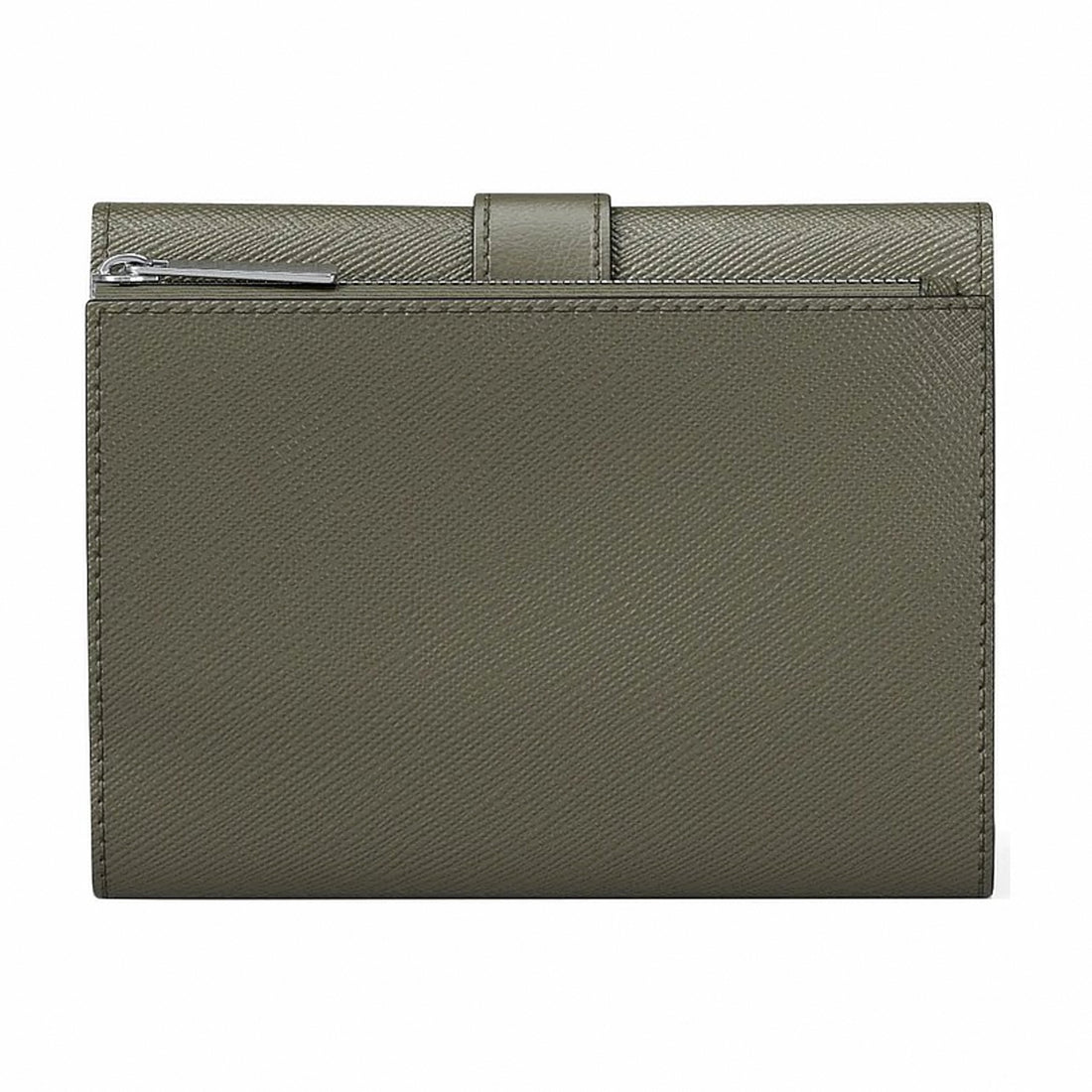 Michael Kors Greenwich Medium Leather Trifold Wallet - OLIVE