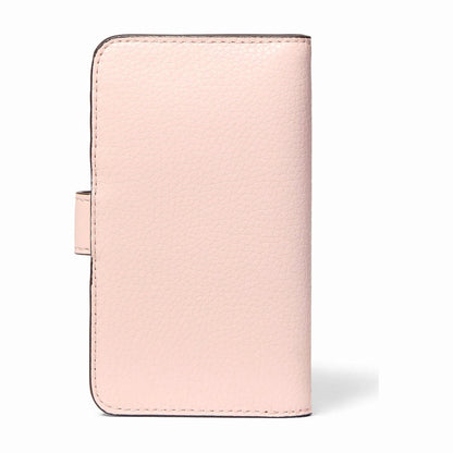Michael Kors Jet Set Travel Medium Pebbled Leather Billfold Wallet - POWDER BLUSH