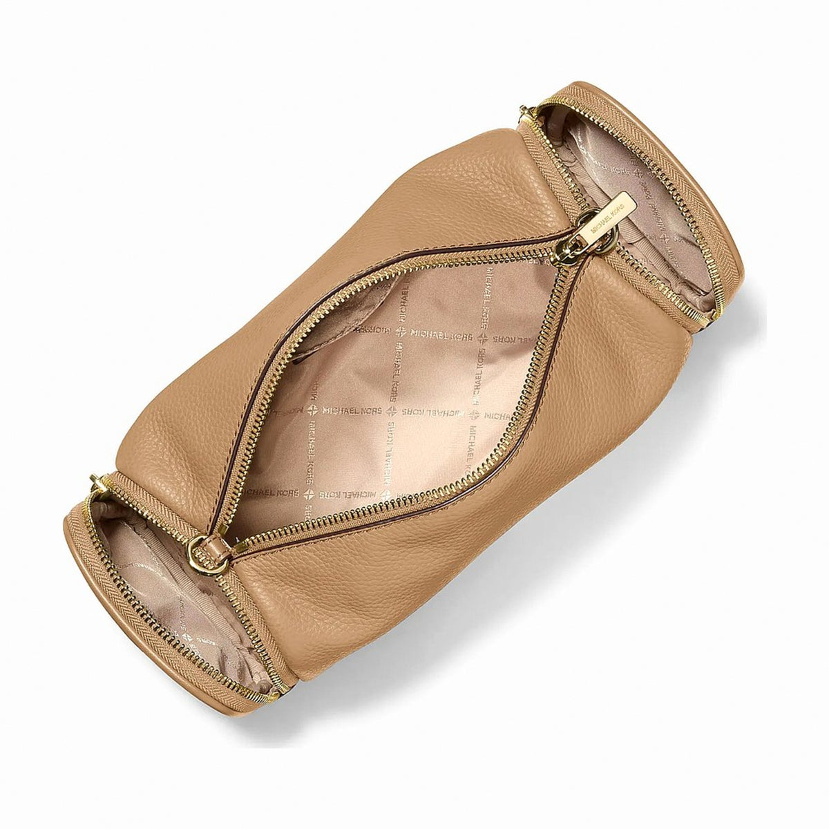 Michael Kors Jet Set Travel Small Pebbled Leather Convertible Crossbody Bag - CAMEL