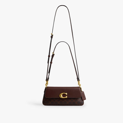 Coach Jet Shoulder Bag In Signature Canvas - Brass/Maple