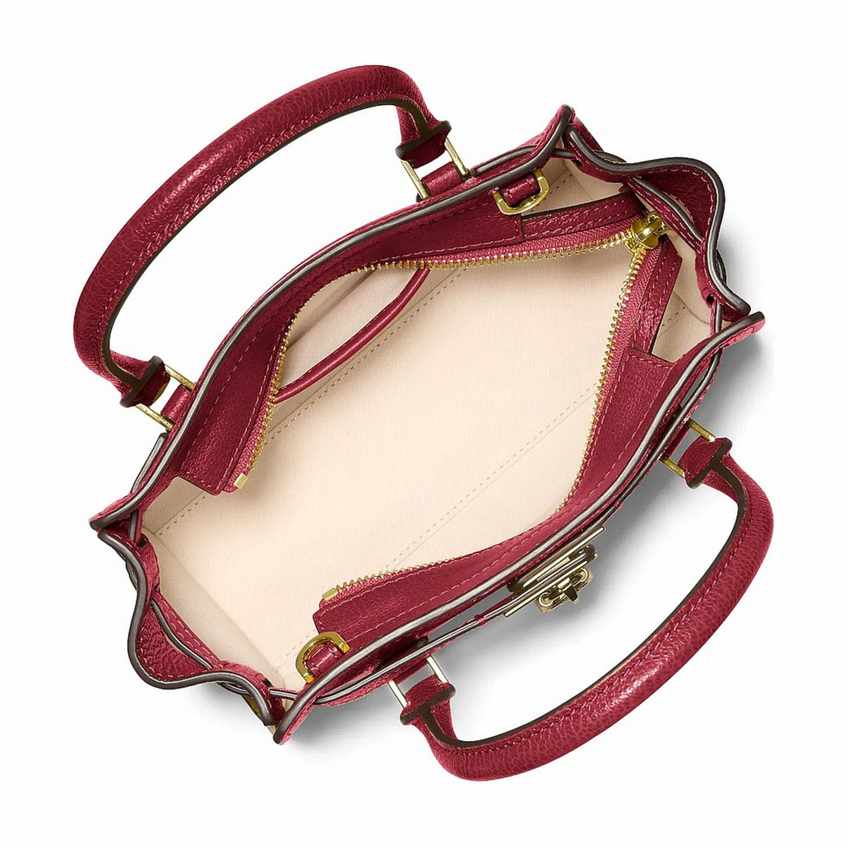 Michael Kors Hamilton Extra-Small Leather Crossbody Bag - DEEP RED